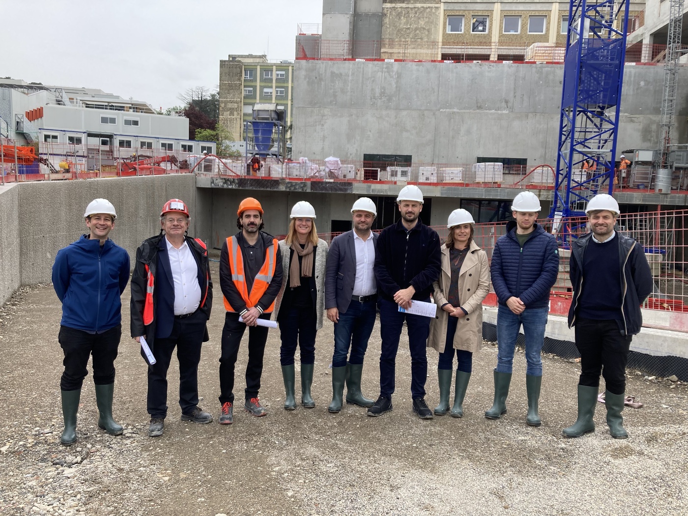 Michel Rémon & Associés - Visite du chantier de BAURéaLS avec des architectes et entreprises Suisses